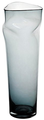 Blumenvase, Bodenvase, Glas Vase Andromeda, grau, 51 cm, moderner Style (Art Glass Powered by Cristalica)
