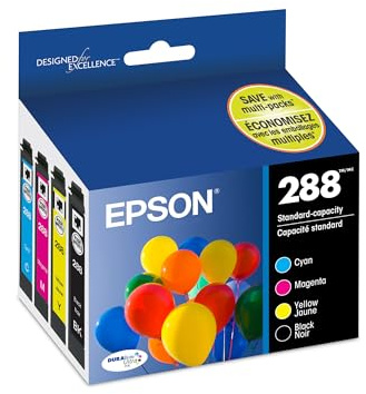 Epson 288 Genuine Ink Cartridge Black and Color Combo Pack T288120-BCS