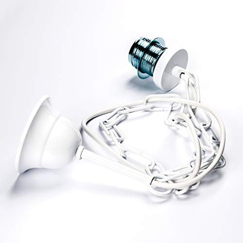 ORION LIGHTSTYLE Catena di sospensione con attacco E27, anello a vite per lampada, catena (bianco)