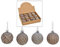 MC-Trend 12er Set edle Luxus Glas Weihnachtskugeln Ø 6cm Weihnachtsbaum Kugeln Christbaumkugeln Weihnachts Deko (BRAUN Silber)