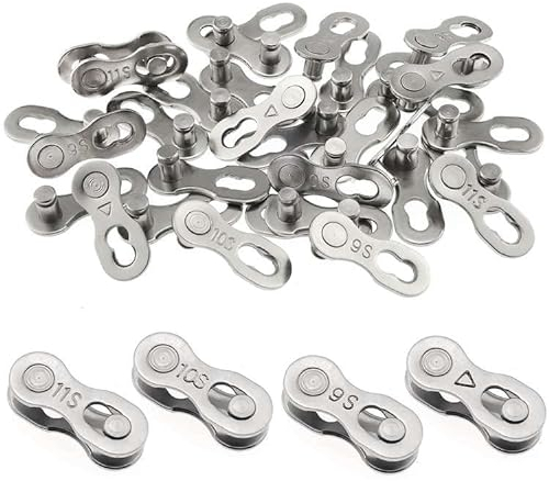 FYSL Kettenschloss Fahrradkette 10 Paar Kettenverschlussglieder Fahrradkettenglied Fahrrad Fahrradkette Kettenschloss Fahrrad Kettenverschluss für 6/7/8, 9，10，11Fahrradkettenglied