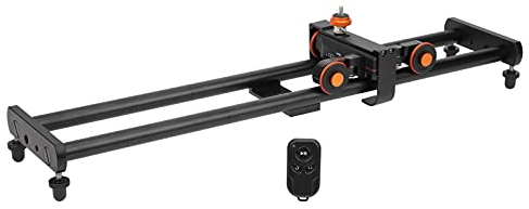 Tyenaza Slider per Telecamera Dolly Car, Slider per Telecamera motorizzato, Dolly Car motorizzato Elettrico, Carrello per Video Track Dolly Slider Elettrico motorizzato per Fotocamera Smart Phone
