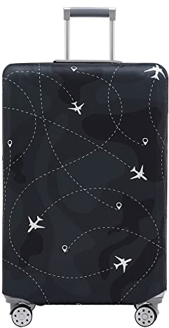 Travelkin Kofferabdeckung, waschbar, Kofferschutz, 2-Air Line Schwarz, L, Für Reisen