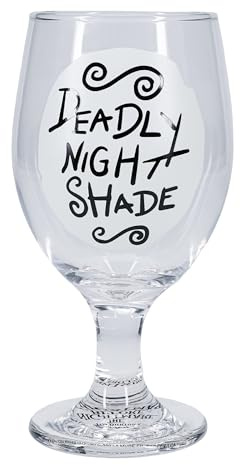 Paladone Nightmare Before Christmas Glow in the Dark Glass - Officially Licensed Deadly Nightshade Cup for Halloween and Jack Skellington Fans, 350ml (11.8 fl oz)