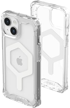 URBAN ARMOR GEAR UAG Case Compatible with iPhone 15 Case 6.1 Plyo Ice/White Built-in Magnet Compatible with MagSafe Charging Rugged Anti-Yellowing Transparent Clear Dropproof Protective Cover