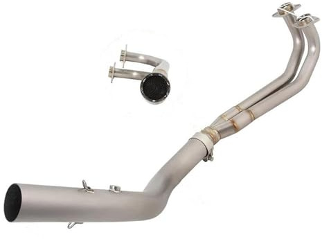 INLIMA Motorcycle Silencer Exhaust Pipe pour SYM pour MAXSY&M TL500 Alliage de Titane sans Lacet système d'échappement de Moto Silencieux modifié Tuyau de Liaison Centrale Avant 51mm