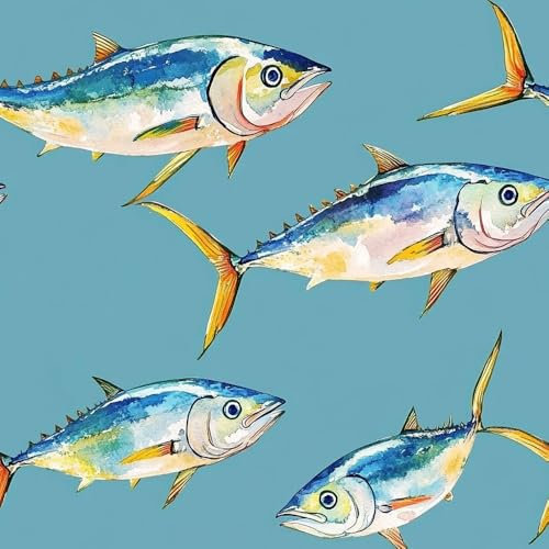 JIAOQSS Vinilo adhesivo para pared Peces de colores Papel tapiz adhesivo Ejemplar de pez oceánico Envoltura de vinilo adhesivo para muebles papel de contacto adhesivo sala de estar dormitorio