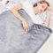 Mia&Coco Electric Heated Blanket Throw 120×160cm, Flannel Sherpa, Fast Heating, 10 Heat Levels, 9H Auto-Off, LED Controller, Overheat Protection, Machine Washable, ETL Certified, Grey