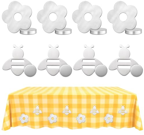 Druuzyl Pesi Magnetici della Tovaglia 8 Pezzi Pesi della Tovaglia in Acciaio Inox Extra Pesante, Clip Magnetica per Tovaglie in Acciaio Inox Fermi Tovaglia Magnetici per Campeggio/Picnic