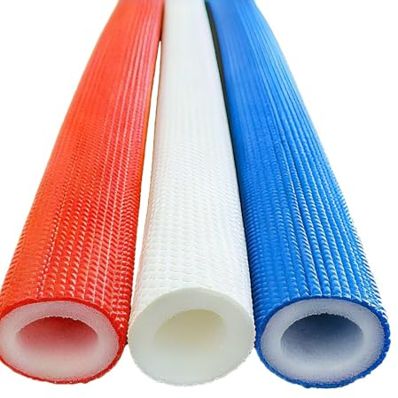 Aislamiento de Tuberias Ignífugo ID 16 20 25 32mm Coquilla Aislante Flexibilidad, Tubo de Aislamiento Térmico Antideslizante para Equipos De Calefacción Minisplit 1.5m(Blanco,ID20mm x T7mm)