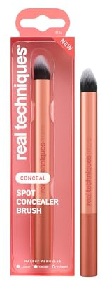 Real Techniques Pinceau Anti-Cernes Ciblé, Application Précise pour Imperfections, Rougeurs & Zones Détail, Adapté Formule Liquide ou Crème, Fibres UltraPlush Douces, Cruelty-Free, 1 Unité