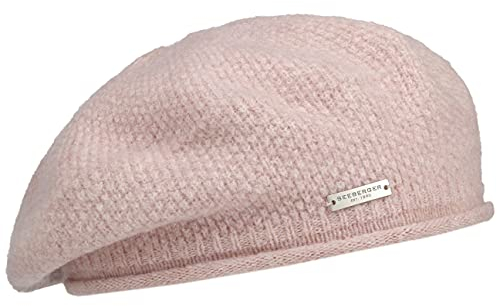 Seeberger Baskenmütze mit Rollrand Damenbaske Baske Winterbaske (One Size - rosa)
