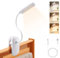 Diboniur Lampada da Scrivania con Morsetto, Lampada da Lettura a LED Ricaricabile, Lampada con Pinza per Bambini Flessibile a 360°, 3 Colori e Dimmerabile Regolabile per Studio e Lavoro