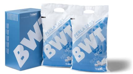 BWT Perla Tabs 20 kg | Regeneriersalz für Enthärtungsanlagen | 99,9% Reinheitsgrad | Praktische 10 kg Säcke | Optimale Pflege | 2 x 10 kg Säcke
