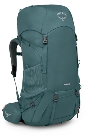 Osprey Renn Unisex Rucksack, 65L, Cascade Blue/Melon Orange, O/S