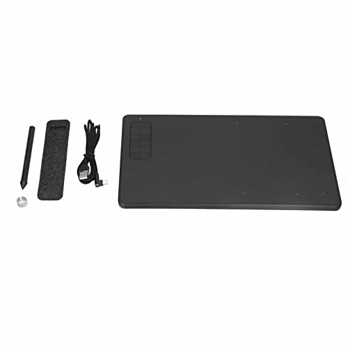 Tavoletta Grafica, Tavoletta Grafica Grande 10 X 6 Pollici con 12 Tasti di Scelta Rapida, Tavoletta Grafica con Sensibilità alla Pressione a 8192 Livelli per Pittura, Design,