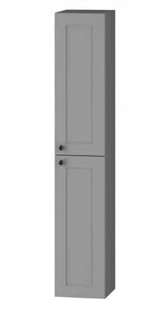 .Deftrans Domodomo Bad-Hängeschrank schmal 160 x 30 x 30 cm, Stauschrank, grau, Bad-Hängemöbel, Vier Einlegeböden (Senja 160 x 30 cm grau)