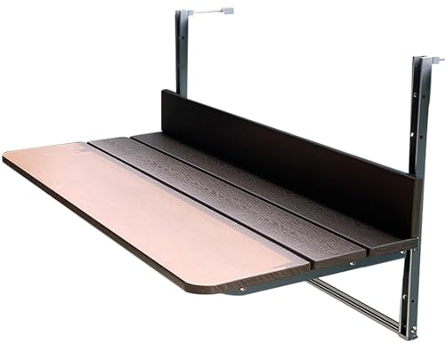 Table De Balcon Pliable À Suspendre, Hauteur Réglable Table De Balcon, Table De Balustrade De Balcon Rabattable, Table Suspendue Multifonctionnelle Pour L'intérieur Et L'extérieur ( Size : 37x80cm/14.