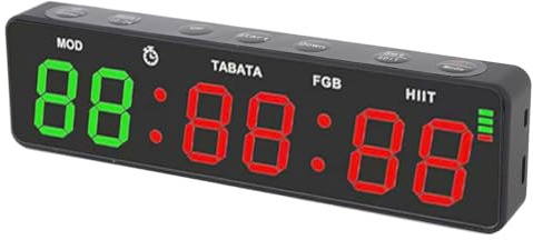 Temporizador de gimnasio, temporizador de intervalo de entrenamiento, cronómetro, cuenta regresiva, reloj de pared digital grande, pantalla LED grande, temporizador digital para fitness, hogar,
