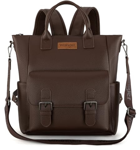 Montana West Wrangler Backpack Purse for Women Medium Convertible Shoulder Bag with Crossbody Strap for Travel Work