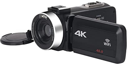EKOUQIN Cámara Digital 4K for grabación de Video Time-Lapse 48MP Videocámara fotográfica Streaming Vlog DV 18X Zoom Blog Recorder Película, Disco, transmisión(32G SD Card)