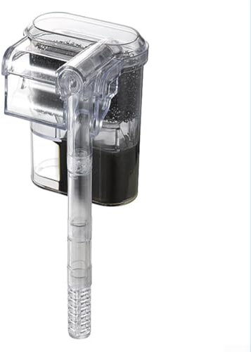 External Aquarium Waterfall Filter, USB Powered 250L/H Circulation Pump with Adjustable Flow, Transparent Plastic Housing for Easy Observation, Fits 3-5mm Glass Fish Tanks, Compact 15x6.5x6.5cm Size