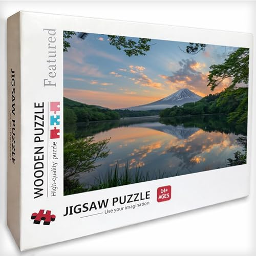 Mount Fuji Pussel 2 000 bitar vuxna, plantera träpussel 99 x 70 cm, vuxna pedagogiskt spel utmaning gåta med en utsökt förpackningslåda, avslappnande spelkollektion, för sovrumsdekoration, G-8373