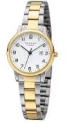 REGENT W-0273 - Reloj de pulsera para mujer bicolor (30 mm, correa de metal, 3 bar)