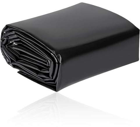Lámina para Estanque 3x4m Resistente, Membrana HDPE Impermeable Grosor 0,2mm para Estanques de Peces y Jardín