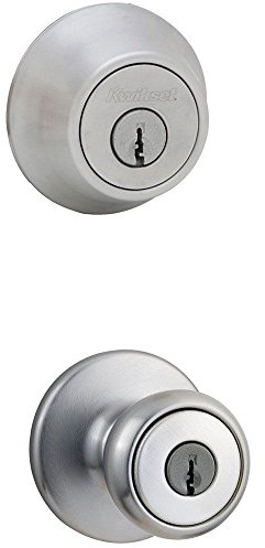 Kwikset 695T 26D CP Double Cylinder Deadbolt Combo Pack with Tylo Entry Knob in Satin Chrome