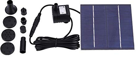 Samfox Vattenpump - solenergi flytande pump för fågel bad fisk tank liten damm etc