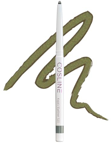 COSLINE Kajal Eyeliner Libelle 120, Grün, Wasserfester Kajal, Verschmiert nicht, Changierender Lidstrich in Grün, Gold & Braun, Weiches Auftragen, Starke Pigmentierung, Vegan, Made in Germany