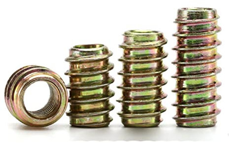 Connettore di fissaggio per dadi filettati con innesto a bussola esagonale in acciaio al carbonio per mobili in legno M6 M8 M10-M6x18mm (20 pezzi), esagono incassato