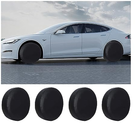 BESULEN Tire Covers 4 Pack, Oxford Wheel Covers for RV Truck SUV Trailer Camper, Waterproof Anti-UV Sun Tire Protectors, Universal Fit 21-23 Inch Tire Diameter, Travel Spare Wheel Covers