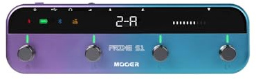 MOOER S1 Multi-Effects Processor, Stereo Electric Guitar Pedals with Wireless Footswitch Controller 2 IN 1 126 Guitar Effects Tuner 10 Metronome 40 Drum Machine 80s Looper OTG USB Recording