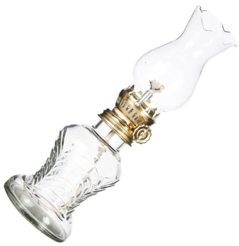 Alipis Glas Petroleumlampe Für Schreibtisch Klare Öllampe Für Innenbereich Retro-öllaterne Für Wohnzimmer Und Schlafzimmer