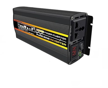 Convertidor Inversor Corriente Transformador De Voltaje 3000W 12V/24V/48V/60V A CA 110V 220V Convertidor Potencia Inversor Solar Inversor Onda Sinusoidal Pura(DC 12V,110V 60Hz)