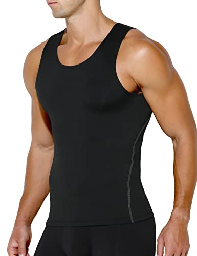 Casey Kevin Camisetas de Tirantes para Hombre Chaleco Sin Mangas Deportivo Ropa Interior Reductora de Compresión Body Shaper