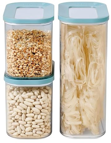 Mepal | Set di contenitori per alimenti Modula da 3 pezzi | Scatole di conservazione con coperchio | Organizzatori da cucina e contenitori per alimenti | Impilabili e ermetici | 1x 2000 ml & 2x 1000