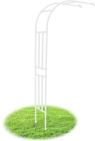 Arco da giardino in metallo, a mezza luna, per piante rampicanti, larghezza regolabile 60-300 cm, altezza 240 cm, perfetta decorazione esterna per giardini e patii