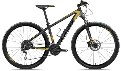 NSR 803 REACT 27V Mountain Bike 29 Pollici con Telaio M in Alluminio Nero Oro, Cambio 27 Velocità, Freni a Disco Idraulici, Forcella Ammortizzata, Bici Uomo per Percorsi Urbani e Sentieri
