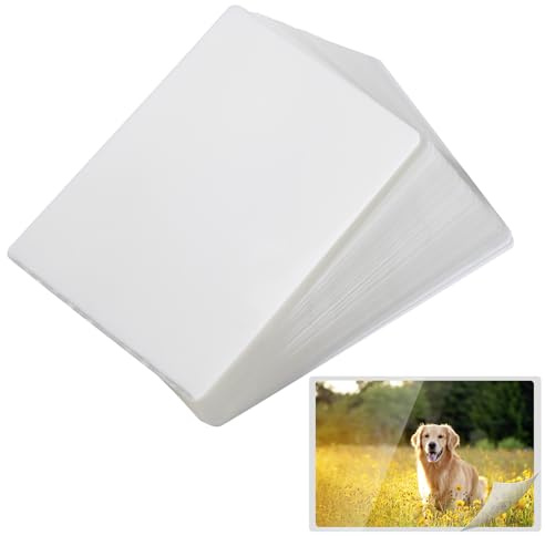 Films de Plastification Pochettes de Plastification Pochette Plastifieuse pour Photos, Cartes de Visite, Copies, Documents, Cartes (A6)