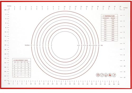 Tapete de Silicona para Hornear 50 x 70 CM, Alfombrilla Antiadeslizante y Antiadherente para Masa, Accesorio de Cocina para Fondant, Pasteles y Pizza, Utensilio de Panadería, Sin BPA