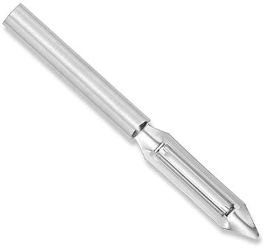 Rada Cutlery Deluxe Vegetable Peeler (R141), 2 Stainless Steel Swiveling Blade, Silver Handle