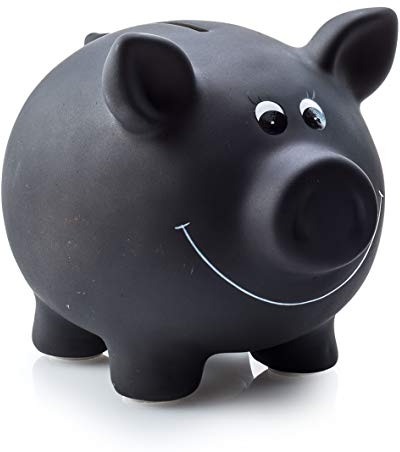 pajoma 60280 - Salvadanaio in Ceramica, scrivibile, 13,7 cm