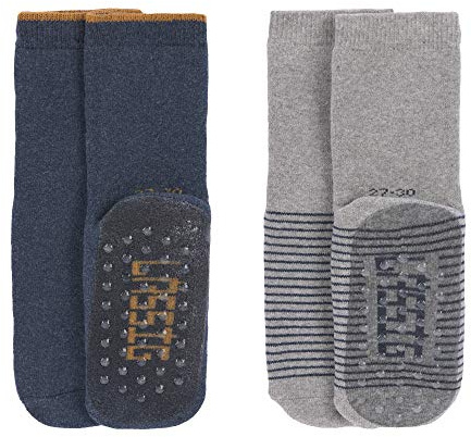 LÄSSIG Anti-slip Socks 2 pcs. assorted blue/grey, Size: 23-26