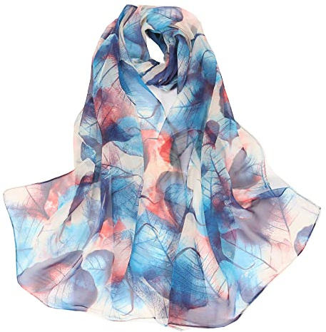 Ecroon Bufandas Fular De Mujer Flores Bufanda De Seda Diseño Retro Elegante Pañuelo cuello Estola