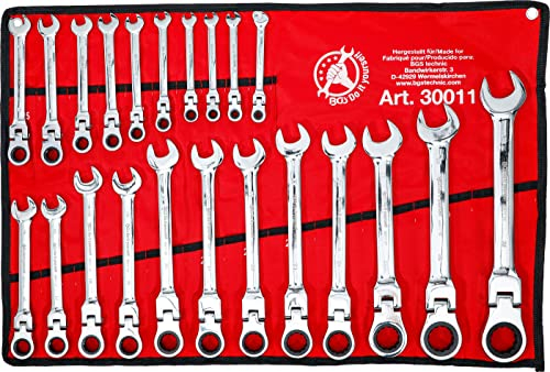 BGS Do it yourself Ratschenring-Maulschlüssel-Satz, flexible Köpfe, SW 6 - 32 30011