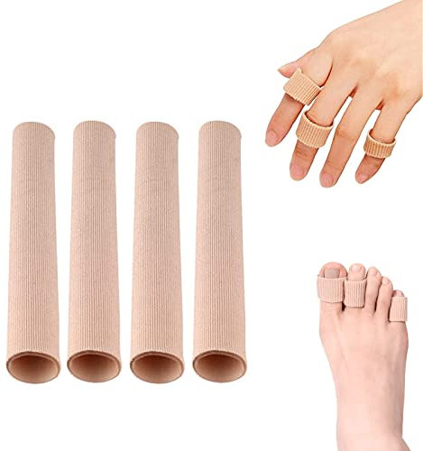 4 Pezzi Manicotti per Dita Dei Piedi Copri Dita in Gel Tagliabile Salva Punte e Proteggi Dita Protezione Dita Piedi per Prevenire Vesciche Calli e Duroni (15 cm, 2 dimensioni)
