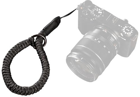SMALLRIG Correa de Muñeca para Cámara, Correa de Mano Trenzada Universal para Cámara, Correa de Seguridad Ajustable Compatible con Cámaras DSLR o Sin Espejo, Negra - 4881